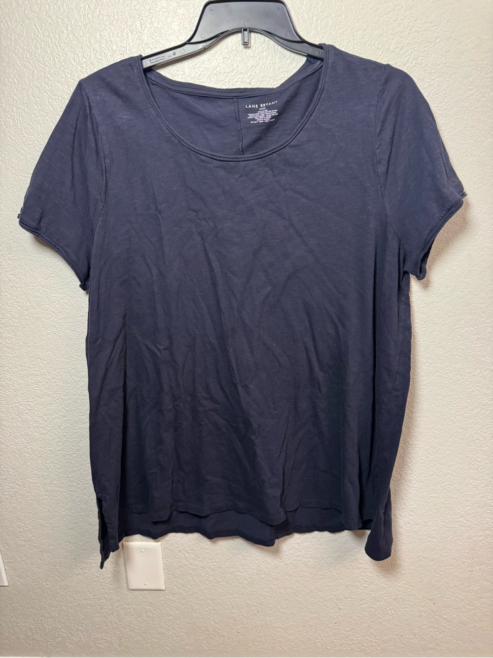 Lane Bryant Dark Navy Blue Short Sleeve Crewneck T-Shirt - Size 18/20